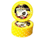 Fiches Poker Tournament Giallo 5000 - Blister 25 Chips Poker 11.5 gr.