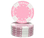 Fiches Texas Hold 'em Rosa - Blister 25 Chips Poker 11.5 gr.