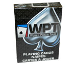 Carte Poker Bee WPT standard index dorso nero Blister