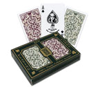 accessori per il poker - Carte Kem Jacquard  Wide Standard Bordeaux/Green