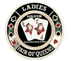 Card Guard Pair Of Queens - Silver