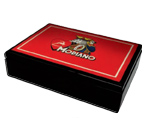 accessori per il poker - Scatola in legno 2 mazzi di carte  modiano - Rosso