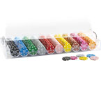 accessori per il poker - Set Acrilico 490 Fiches Cash 14 gr. Clay Composite - Juego
